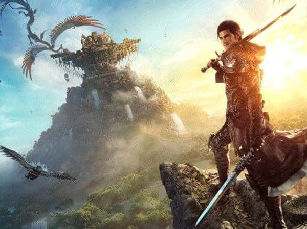 A motion graphic promoting Final Fantasy 14 Dawntrail