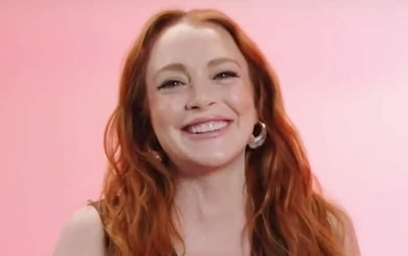 Lindsay Lohan in 2023, star and producer of the new Lindsay Lohan Netflix movie "Return to You"