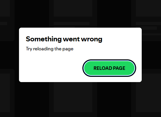 Spotify web player is down