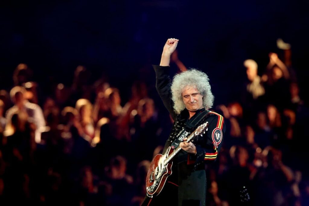 Brian May performs