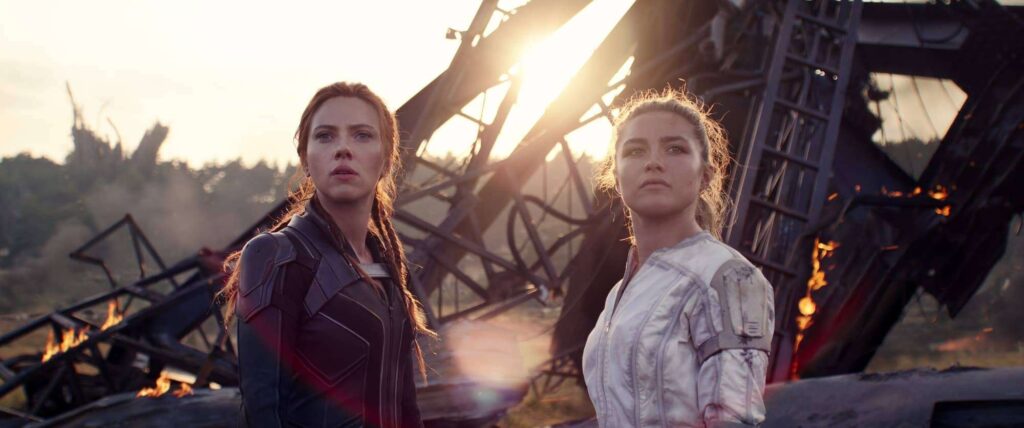 Scarlett Johansson and Florence Pugh in Marvel's Black Widow