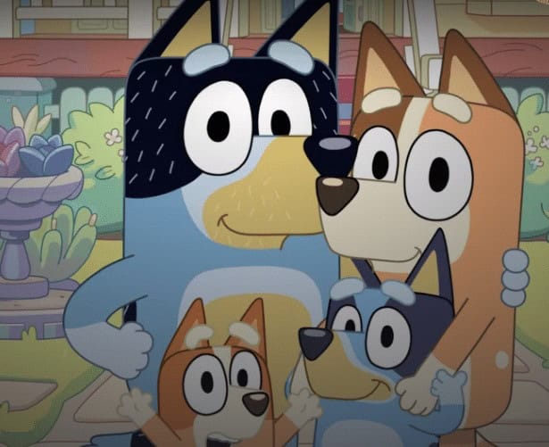 Screenshot from the Disney Plus TV Show Bluey.