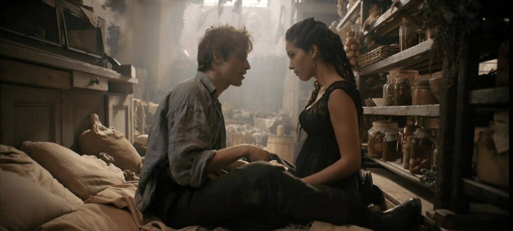 Characters from Tastefully Yours, a romantic comedy Apple TV+ show centered around food and cooking.