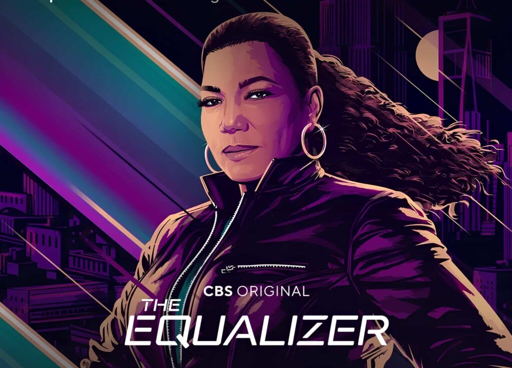 cartoon/animated image of Queen Latifa used for promotional use for the CBS series The Equalizer as Robyn McCall