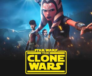 Promotional image of Star Wars: The Clone Wars with Ahsoka Tano on the cover