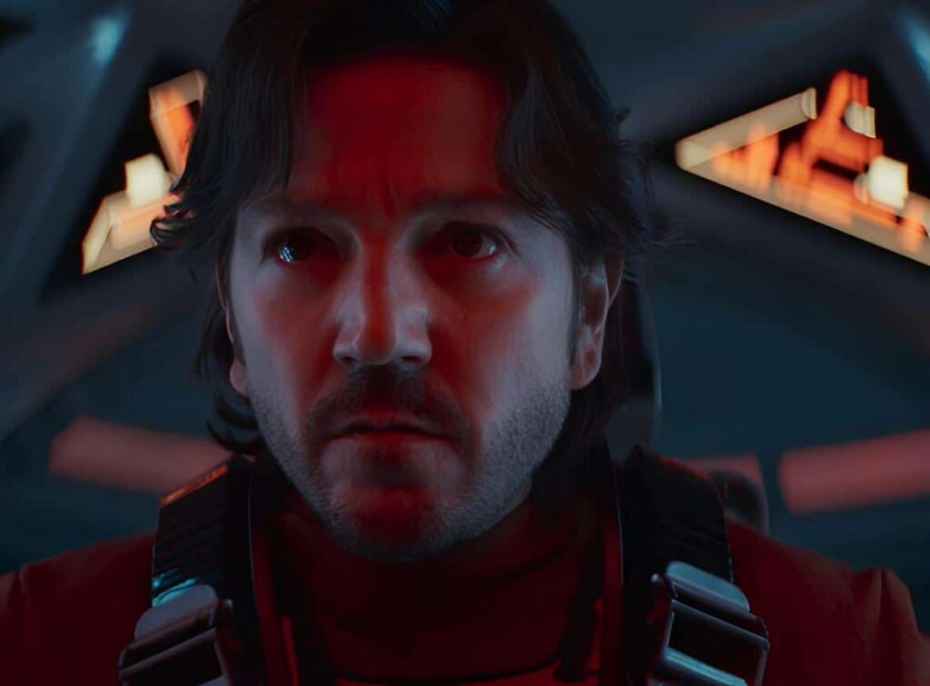 screenshot of Diego Luna as Cassian Andor in the Disney+ series, Andor.