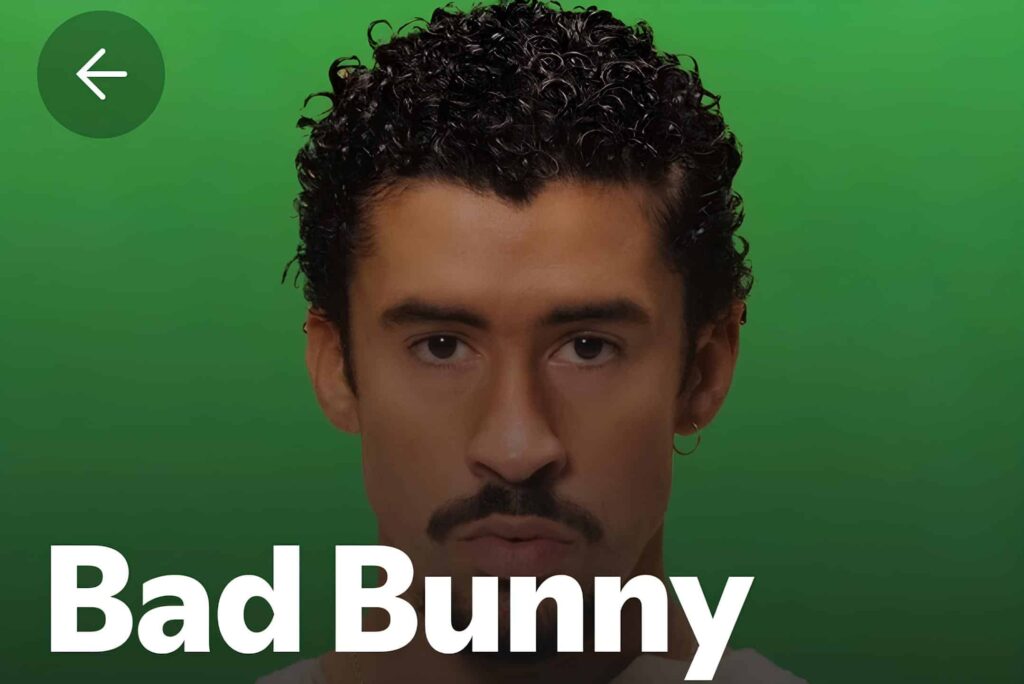 Promotional image of Bad Bunny from Spotify