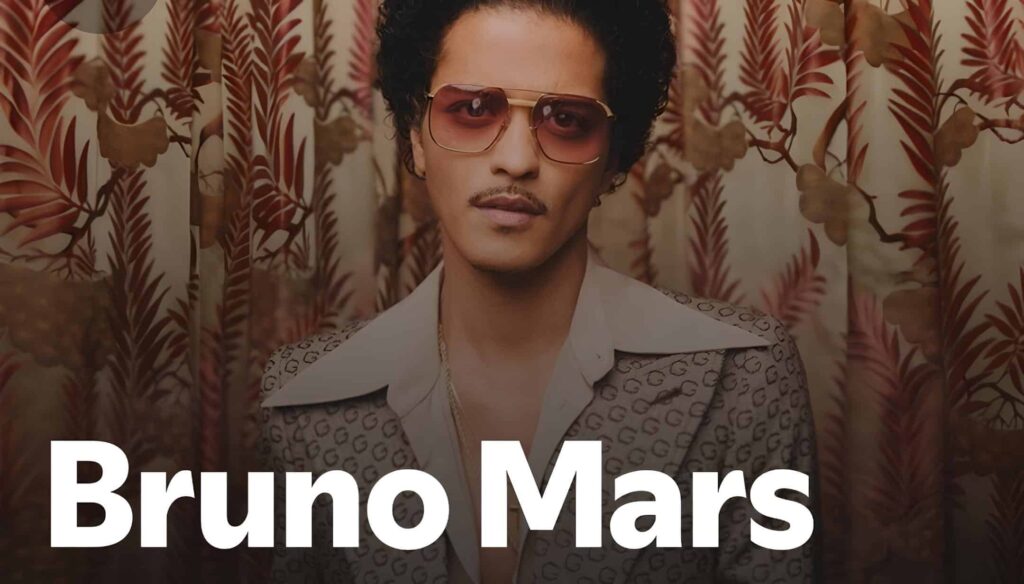 promotional image of Bruno Mars for Spotify