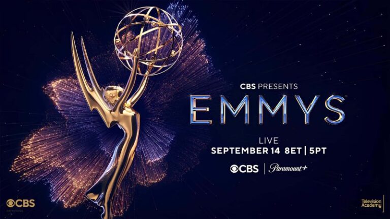 promotional image for the Emmy Awards 2025 on CBS and Paramount+ For article on 10 tv shows expecting nominations for the 2025 Emmy Awards