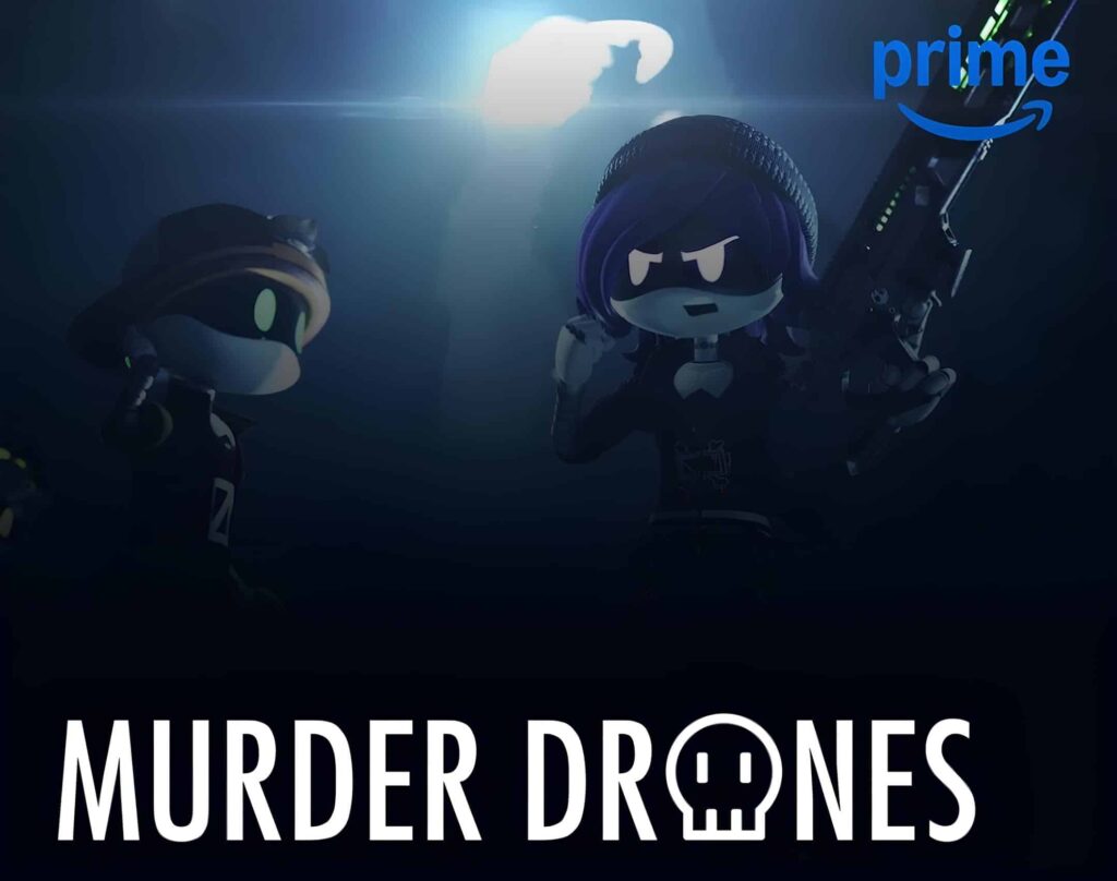 screenshot promotional image of amazon prime tv show Murder Drones