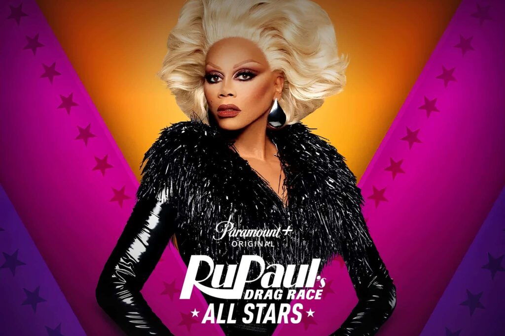 Promotional image for paramount+'s RuPaul Drag Race All Stars tv show