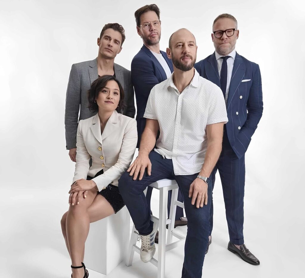 promotional image of the cast of the tv series The Studio