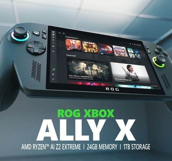 Image of Asus ROG Xbox Ally, courtesy of Microsoft and Asus.