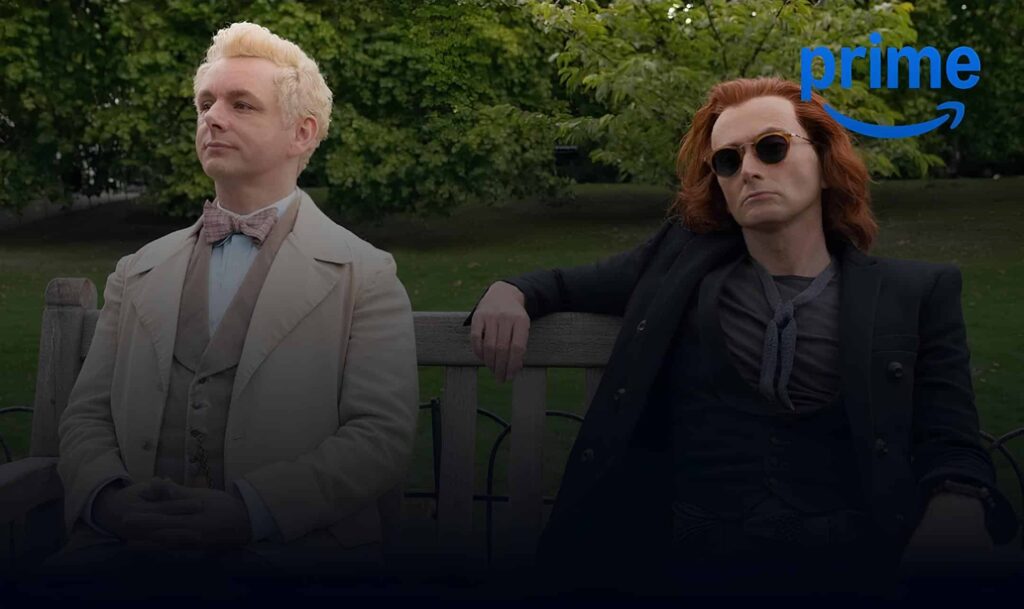 Amazon prime video promotional image for Good Omens