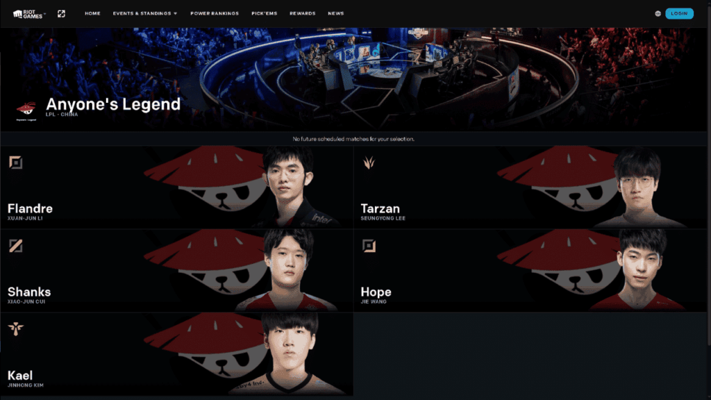 MSI Anyone's Legend Roster