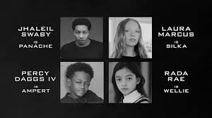 Hunger Games Characters Panache, Silka, Wellie, and Ampert