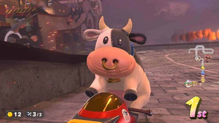 Mario Kart World Moo Moo Cow/ PETA