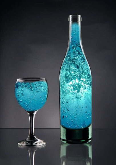 bottle, bottle of water, water, turquoise, blue, nature, sparkling water, glass, glass of water, picture