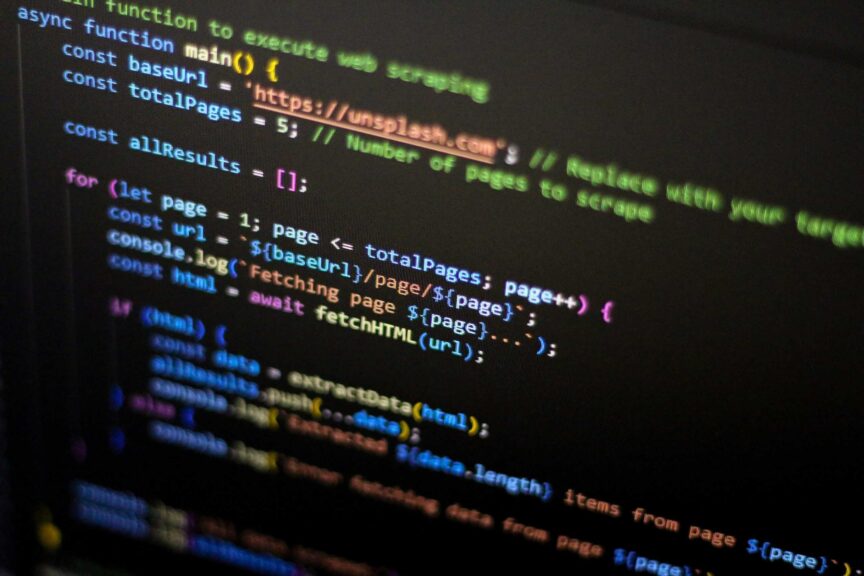 cyberattack, computer screen with a bunch of code on it
