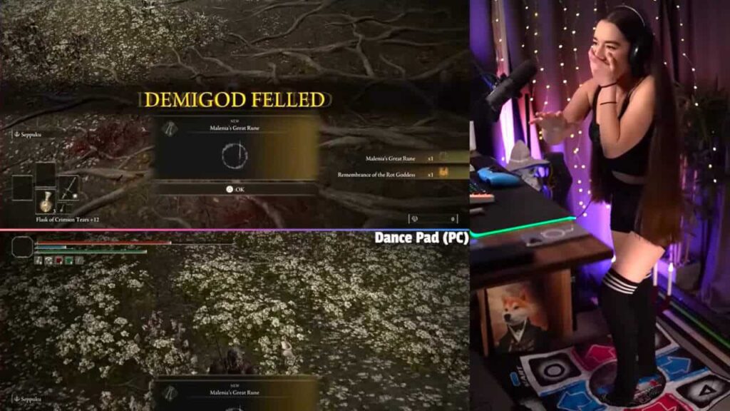 Elden Ring streamer says to hell with challenge runs, plays the open-world game alongside Street Fighter 6 while DJing at a club instead
