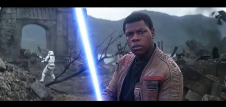 John Boyega as Finn in Star Wars: The Force Awakens