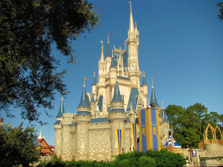 This is a photograph of a castle in Walt Disney World.