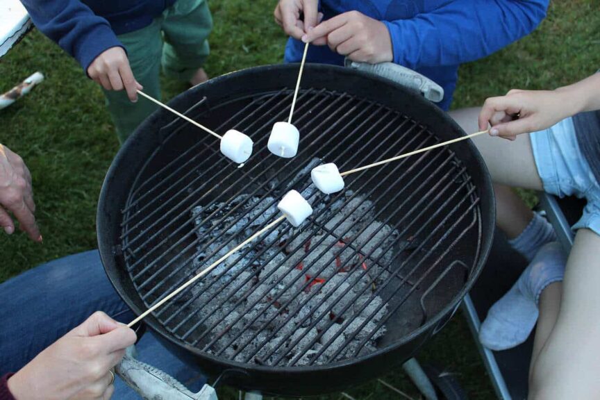 grill, charcoal, grilling, yummy, embers, bbq, marshmallow, hot, pike, bbq, marshmallow, s'mores donuts