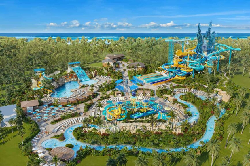 Great Stirrup Cay Great Tides Waterpark Aerial Rendering, Norwegian Cruise Line