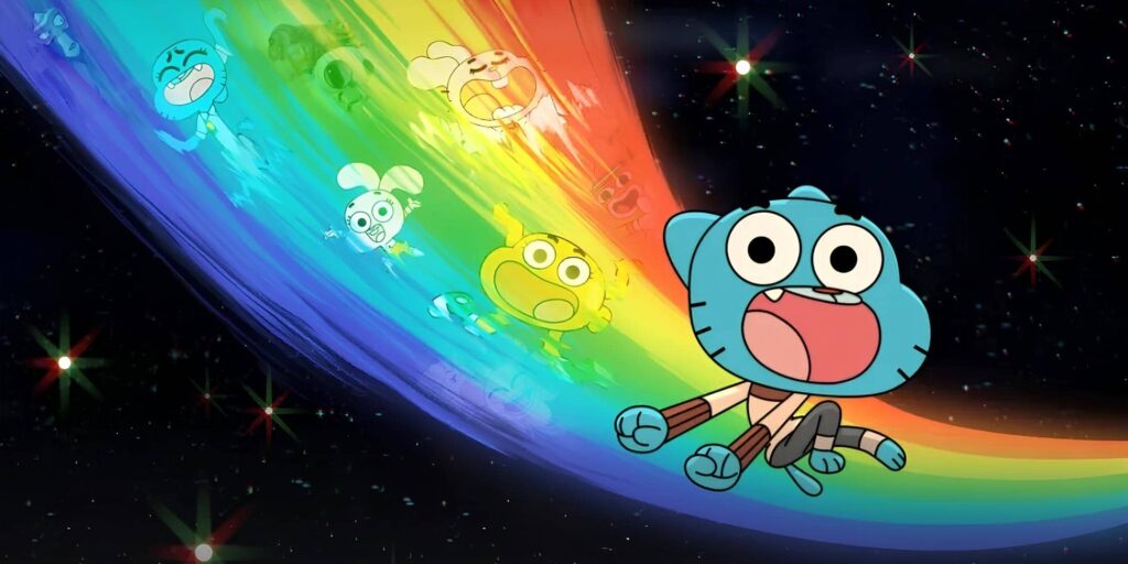 promotional image for tv series The Wonderful Weird World of Gumball available on Disney+ with Hulu bundle