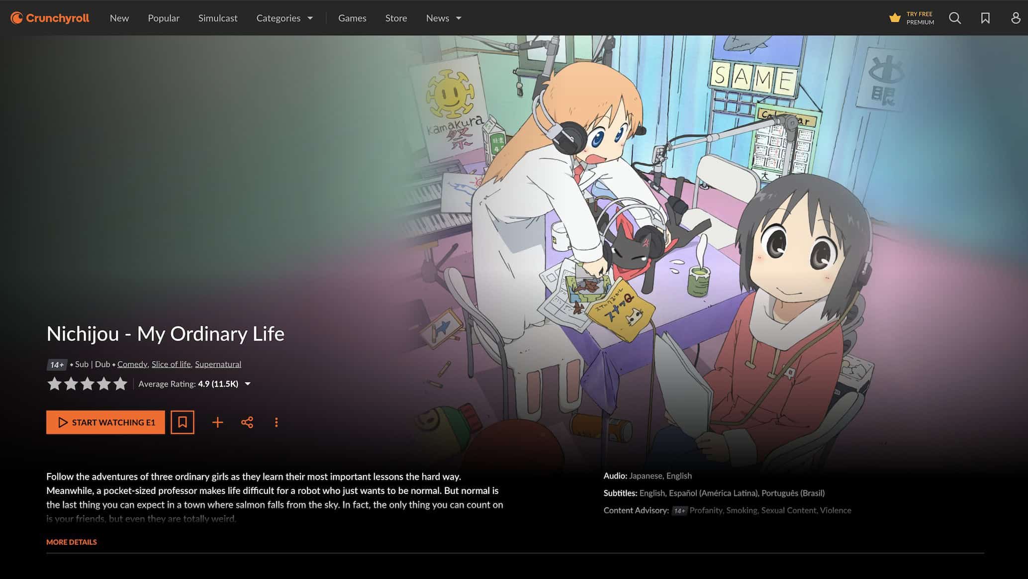 nichijou comedy anime