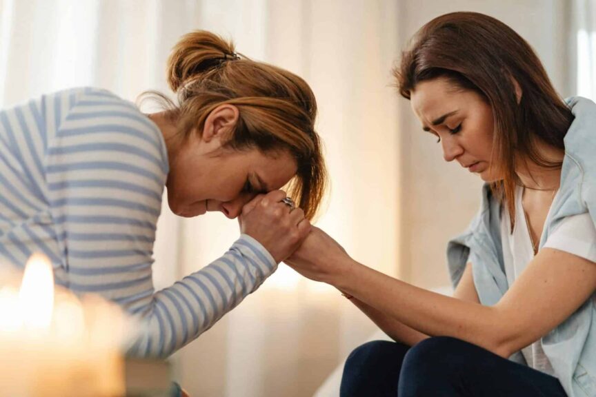 Mother and daughter sharing a heartfelt moment, supporting each other through emotional times. Lyme disease