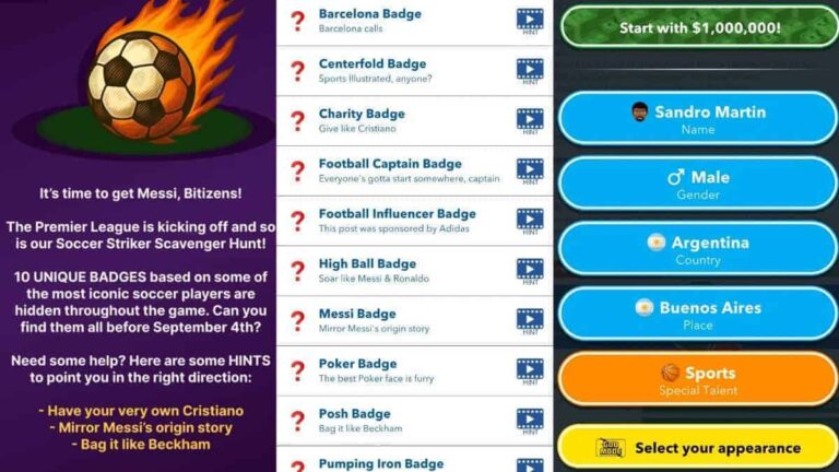 BitLife Soccer scavenger hunt