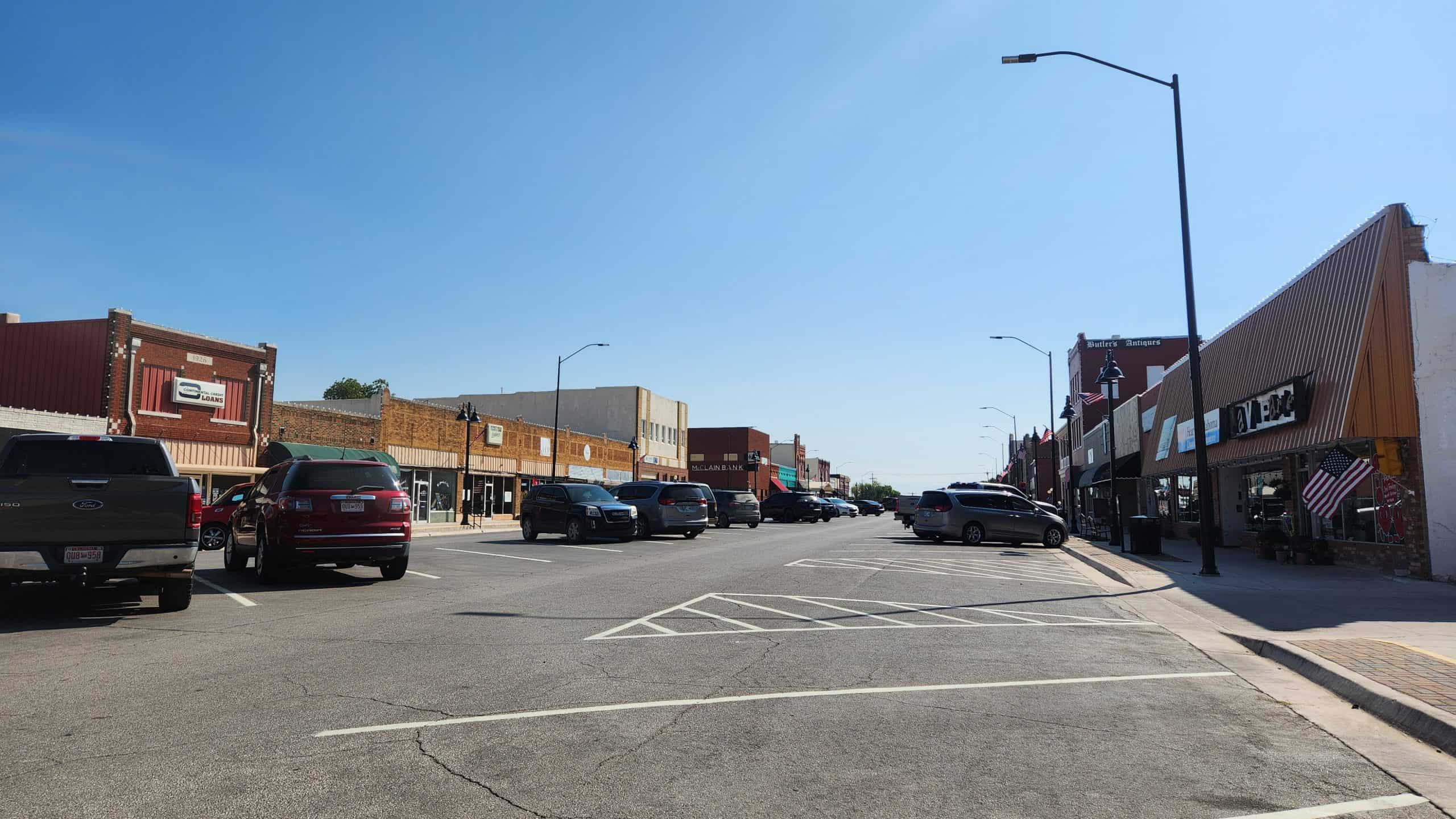 Downtown Purcell, Oklahoma, Main Street area.