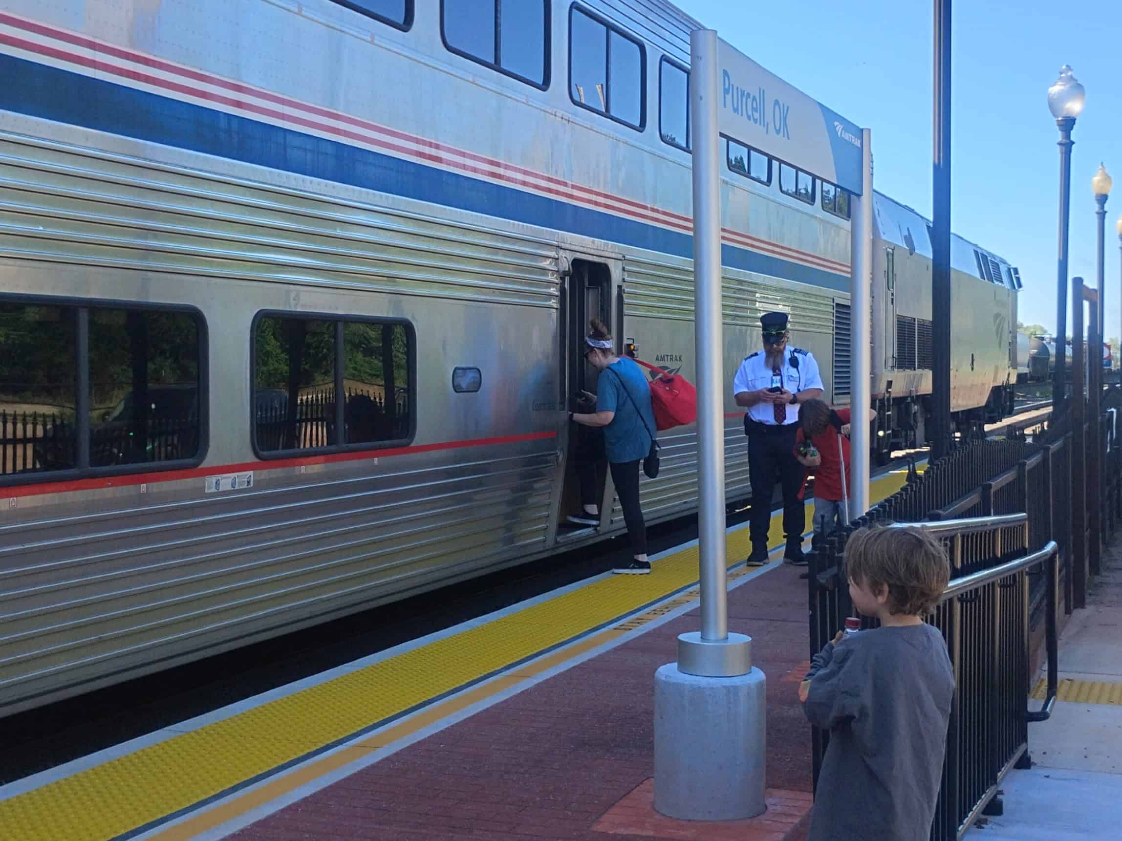 Amtrak Station in Purcell, Oklahoma.