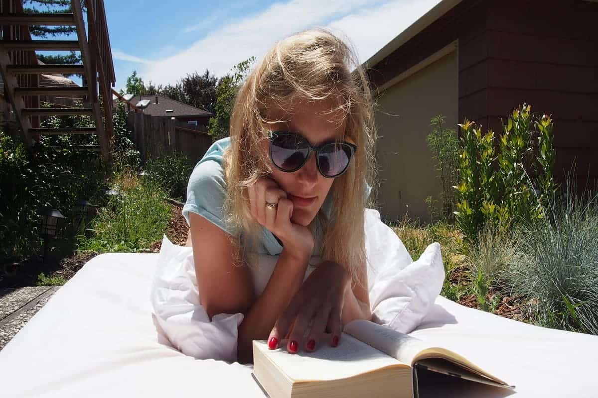 Reading in the sun