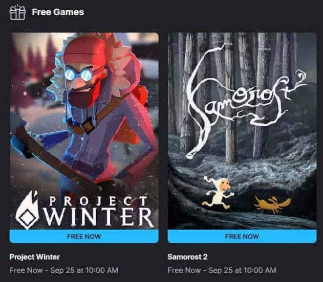 Epic Games Store Free Games Sep 18 - Sep 25