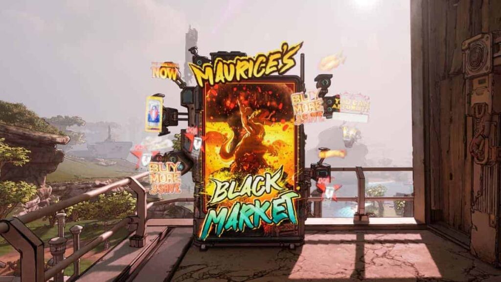 Maurice's Black Market vending machine in Borderlands 4