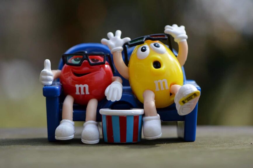 m m's, sweets, fun, 3d glasses