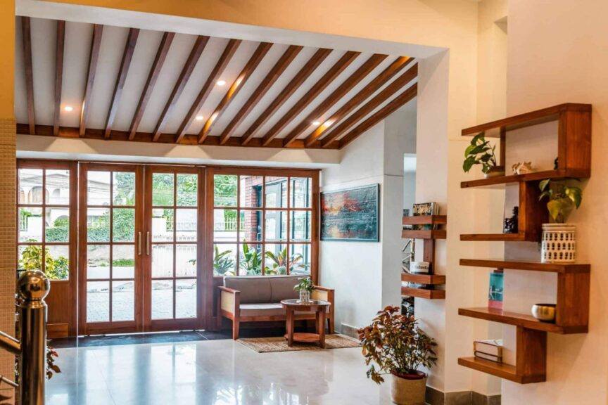 A modern interior showcasing wooden elements, natural light, and minimalistic decor. Fall favorites