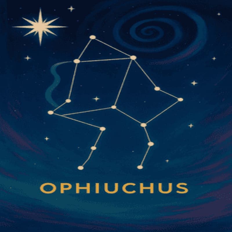 AI illustration of the Constellation of Ophiuchus.