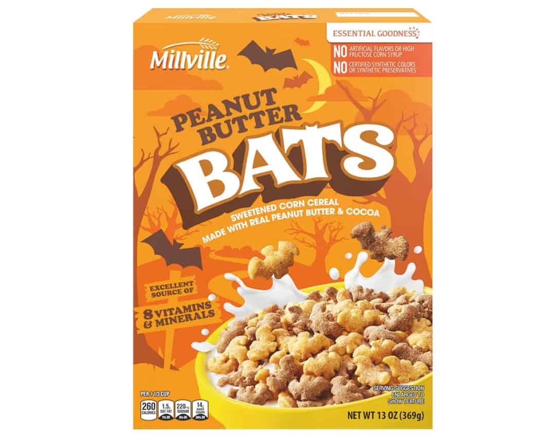 Millville Peanut Butter Bats Cereal from ALDI.