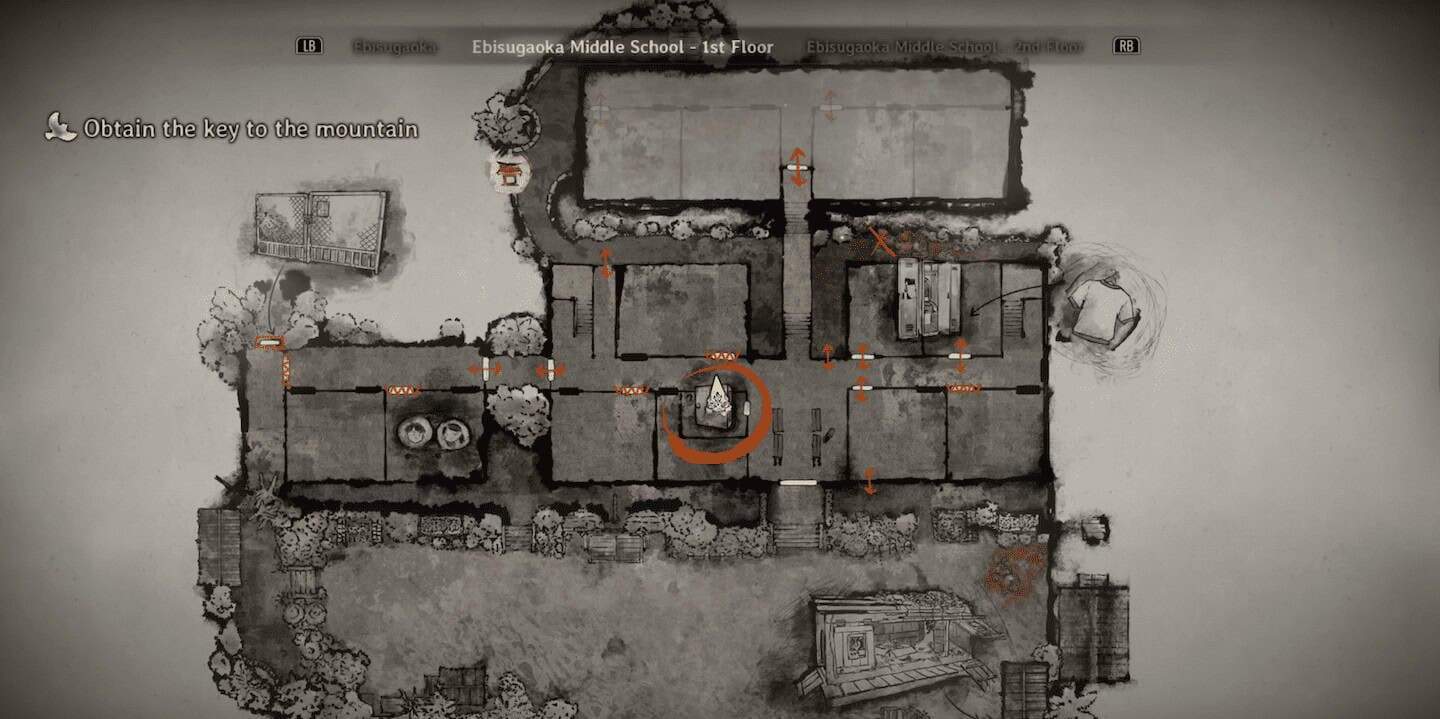 Silent Hill f, school puzzles, first floor map