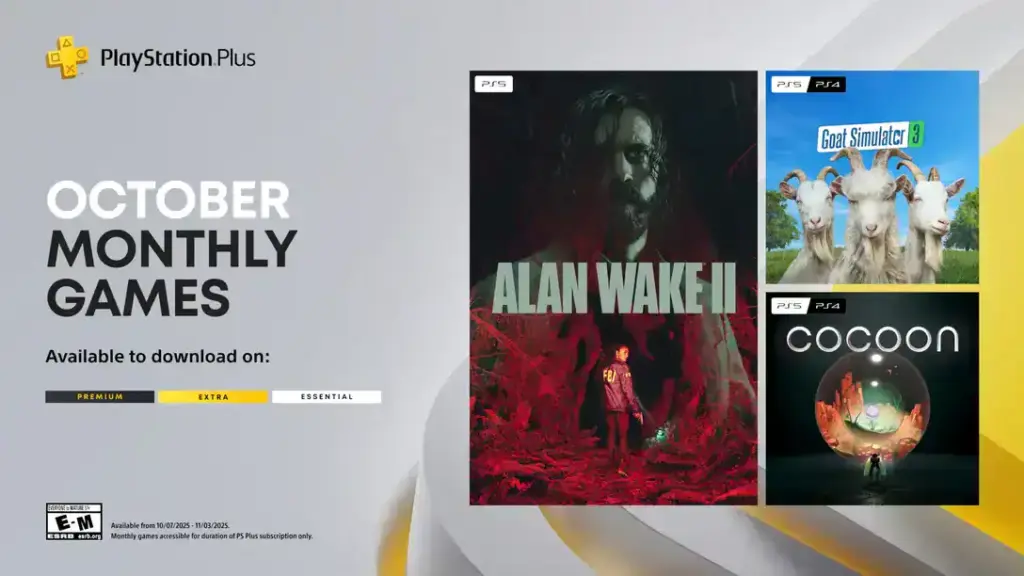PlayStation Plus Free Monthly Games October