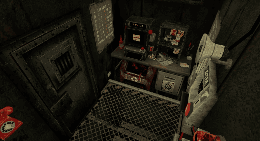 Cloverpit, gambling horror survival game, Panik Arcade, Steam, gambling cell, Future Friends Games
