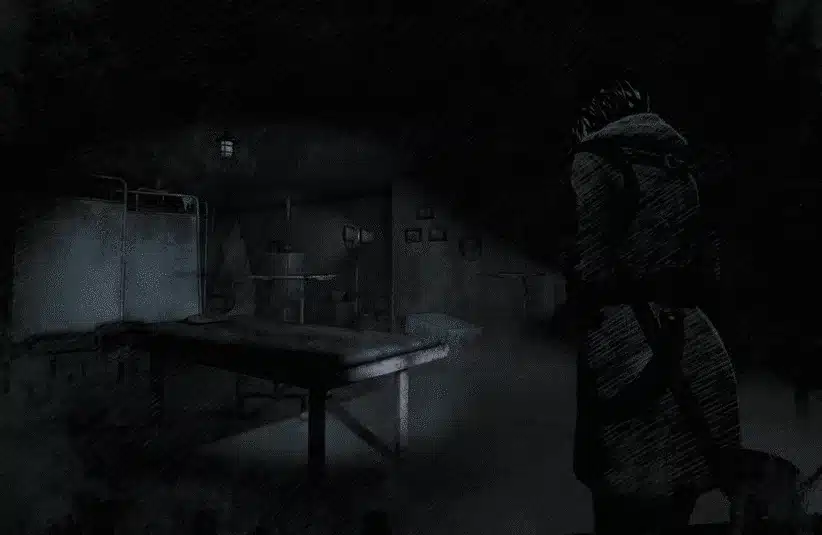 Kriophobia, tundra psychological horror survival, monster in the background, ghosts, unique graphics, resident evil and silent hill inspired game, Fira Soft, indie.io, med bay