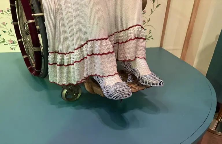 Nessarose Silver Slippers on display for Wicked and Wicked: For Good