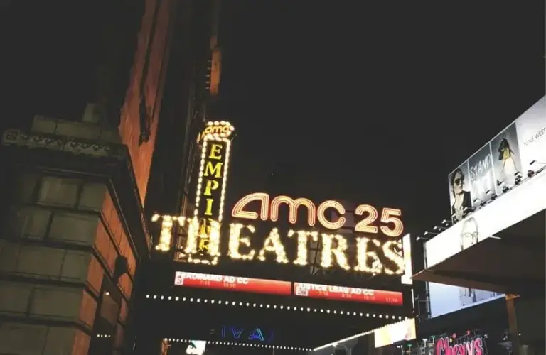 AMC 25 theater sign, AMC theaters