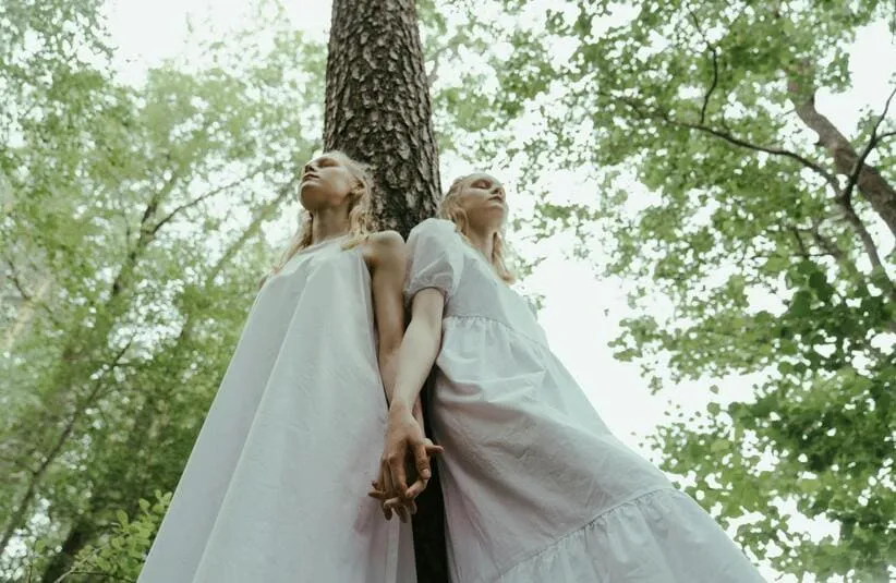 The twins represent Gemini in the energy of the woods.
