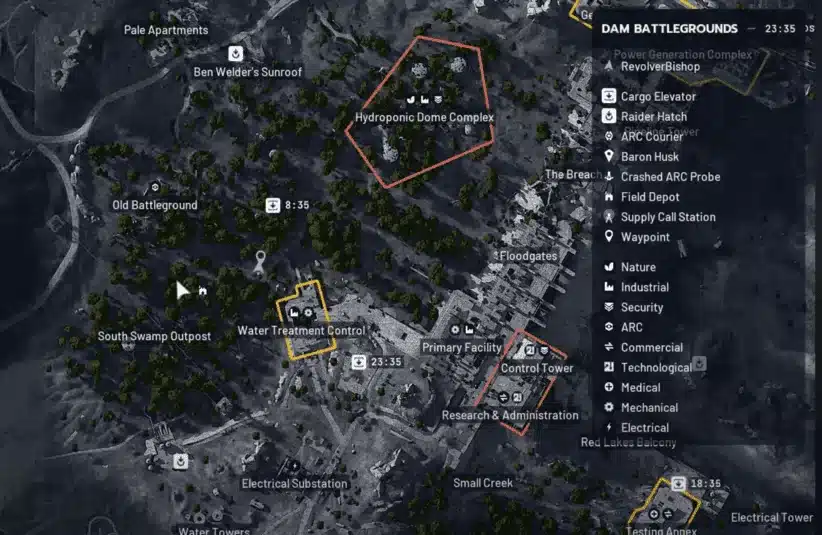 ARC Raiders, toxic trail, 2026 mid Jan. has toxic swamp map condition, growing toxicity, Dam battlegrounds could be place where toxic swamp will be set
