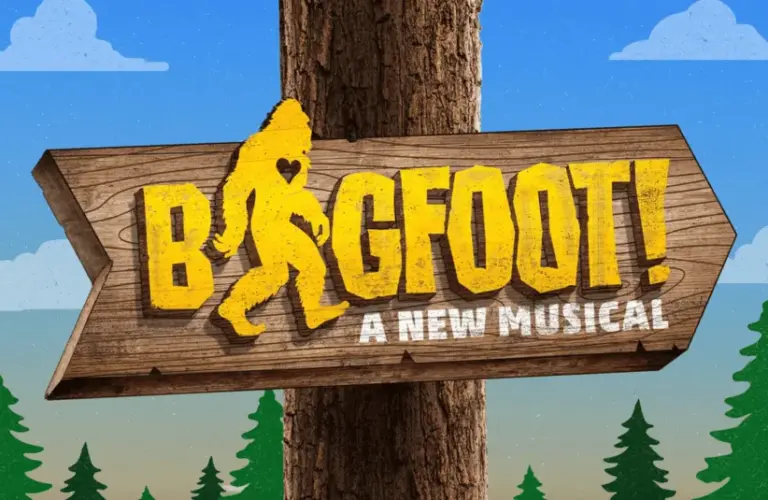 BIGFOOT! A New Musical, an off-broadway production about a Bigfoot musical, comedic show performing in 2026, Grey Henson as Bigfoot, illustration